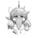 shell garter pretty tattoo design idea