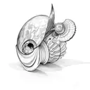 shell garter tattoo design idea