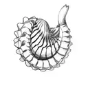 shell garter tattoo design idea