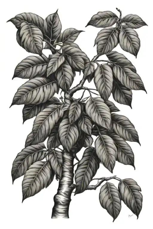 mango tree tattoo design idea