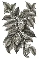 mango tree tattoo design idea