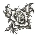 no rain no flowers tattoo design idea