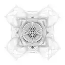 metatron's cube with spirals as background tattoo design idea