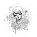 tears in the rain tattoo design idea