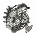 electrician mechanic tech tattoo design idea