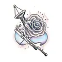 flute tattoo design idea