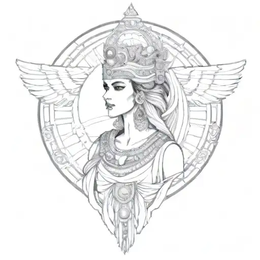 isis goddess tattoo design idea