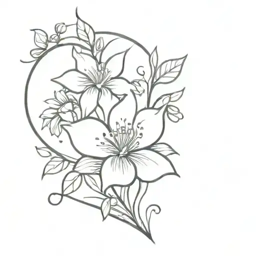 Nina Chuba, Heart thin with flowers inside tattoo design idea