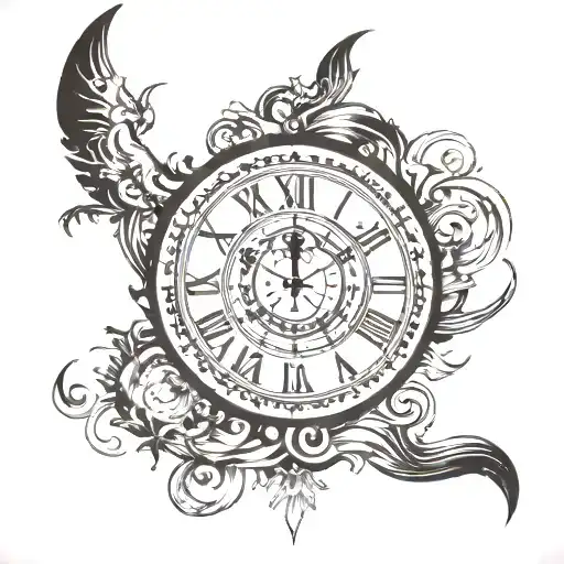 The design should feature the digital numbers "00:00" in a clean, digital clock font. This represents midnight, the symb tattoo design idea