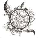 The design should feature the digital numbers "00:00" in a clean, digital clock font. This represents midnight, the symb tattoo design idea