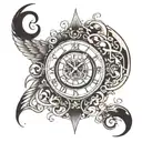 The design should feature the digital numbers "00:00" in a clean, digital clock font. This represents midnight, the symb tattoo design idea
