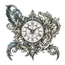 The design should feature the digital numbers "00:00" in a clean, digital clock font. This represents midnight, the symb tattoo design idea