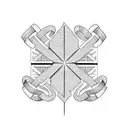 chicago flag inside shamrock tattoo design idea