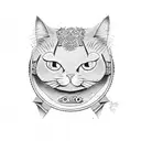 Oreo Cookie Cat tattoo design idea