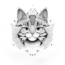 Oreo Cookie Cat tattoo design idea