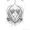simple barbed wire heart tattoo design idea