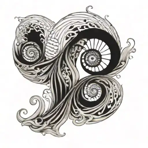 fibonacci sequence Wave outer banks  tattoo design idea