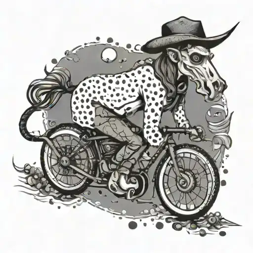 jack of all trades character riding tattoo design idea