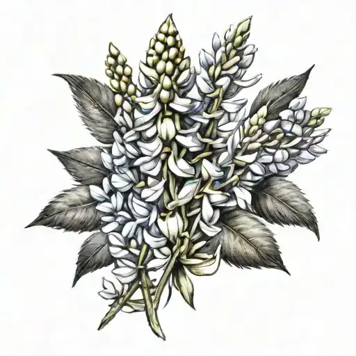 blade wrapped in lupines tattoo design idea