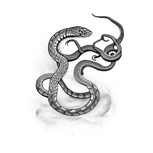  hunting Snake  tattoo design idea