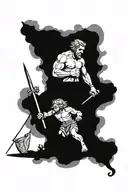 David vs Goliath tattoo design idea