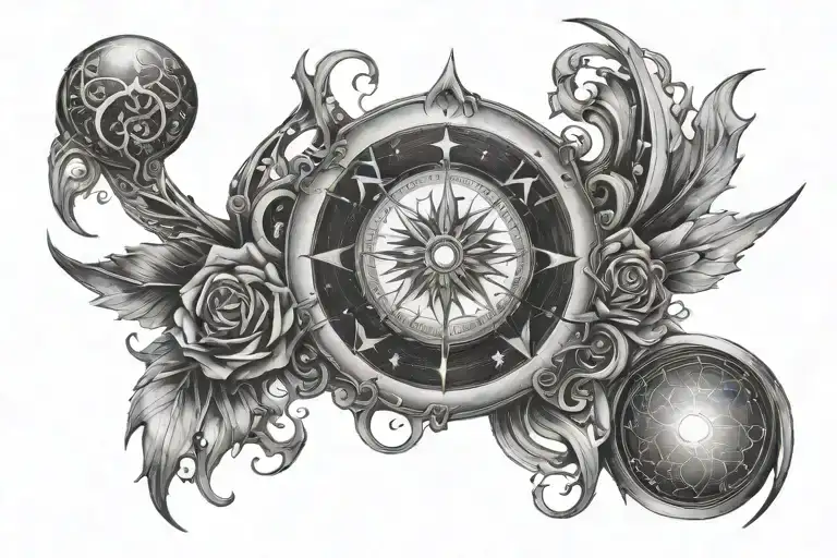 magical  celestial tattoos for chest piece tattoo design idea