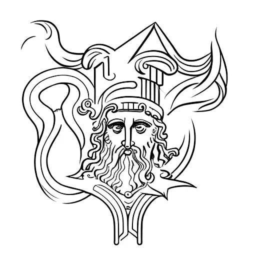 Ancient Greek mythology tattoo design idea