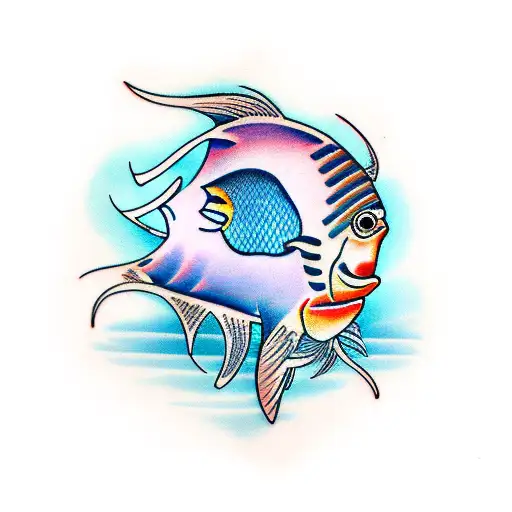 angelfish tattoo design idea