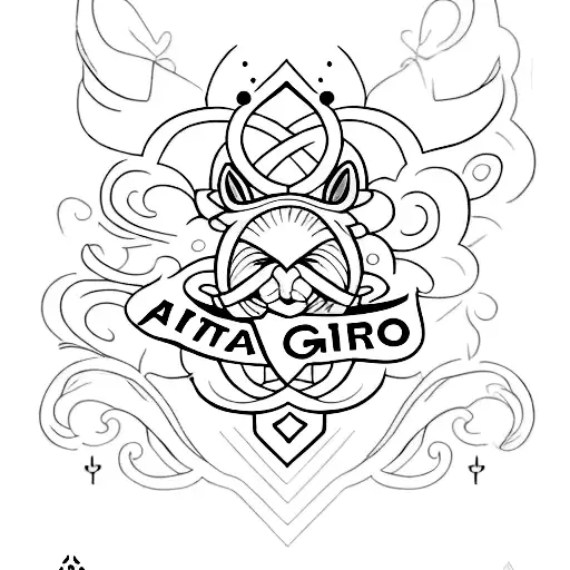 A tatoo for Aries girl, gratitude love, white favourite colour & 3 favourite number tattoo design idea