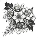 flowers on my corpse tattoo design idea