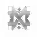 Letters "K" and "P"  tattoo design idea