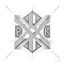 Letters "K" and "P"  tattoo design idea