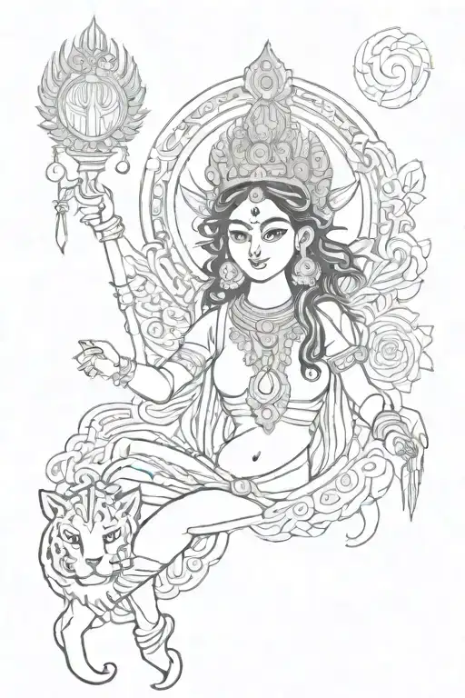 durga tattoo tattoo design idea