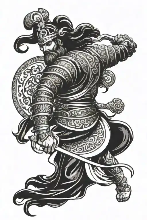 Persian immortal warrior tattoo design idea