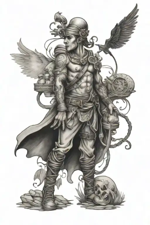 Journey in life goes tattoo design idea