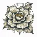 september birth flower 2006 with a halo tattoo design idea