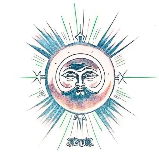 Russia, God, Sun, Eye, Axe, Ancestors, Soul tattoo design idea