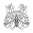 tyto alba on a branch tattoo design idea