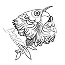 tyto alba on a branch tattoo design idea
