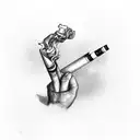 broken cigarette  tattoo design idea