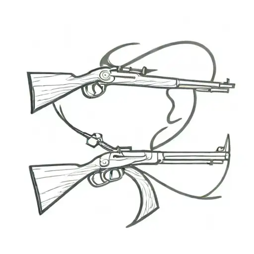 3 muskets tattoo design idea