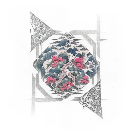 Kintsugi tattoo design idea