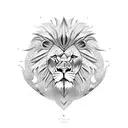 GLADIATOR AND LION HEAD tattoo design idea
