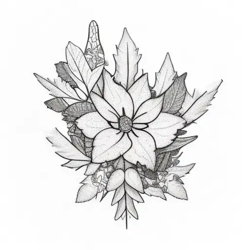 wildplants, botanics leaves, ivy, wildflowers tattoo on arm and shoulder tattoo design idea