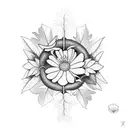 wildplants, botanics leaves, ivy, wildflowers tattoo on arm and shoulder tattoo design idea