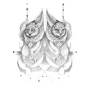 duality gemini twins tattoo design idea