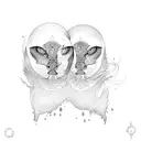 duality gemini twins tattoo design idea