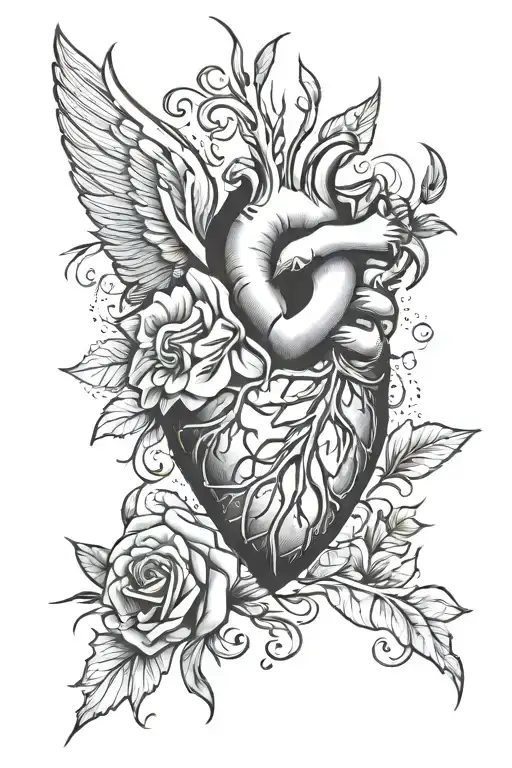 heartbreak love hurts tattoo design idea