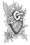 heartbreak love hurts tattoo design idea