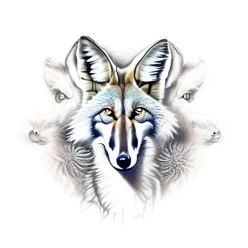 maned wolf brazil aka lobo guará tattoo design idea